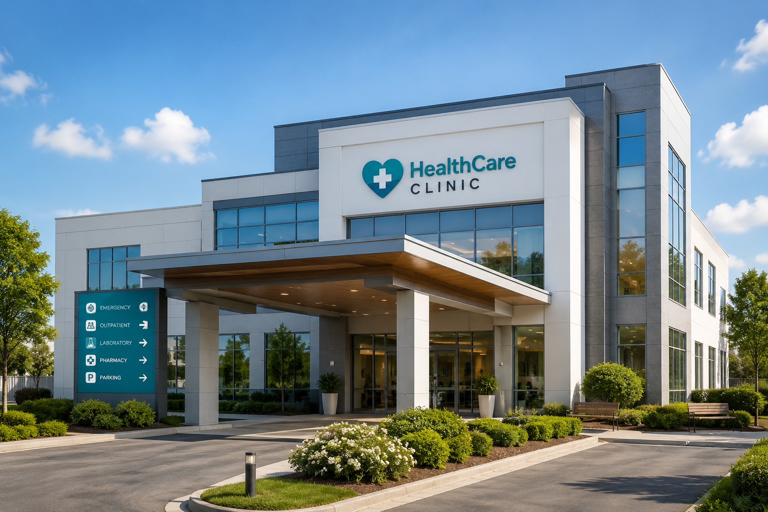 Modern HealthCare Clinic building exterior
